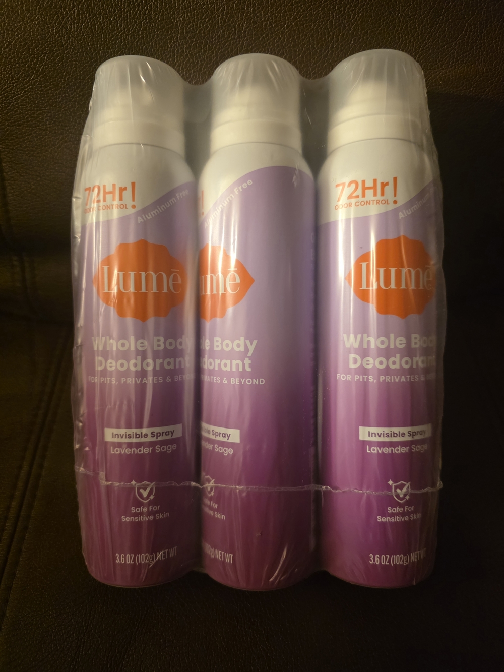 LUME Lavender Sage Whole Body Deodorant Spray - Purple